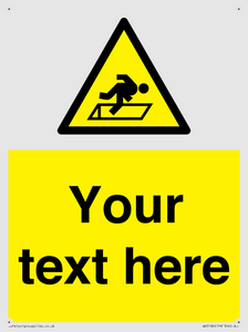 Custom Warning Hatch Sign